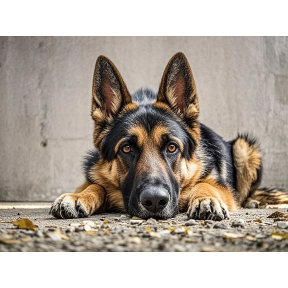 5D Diamond Painting DIY Kits Brown German Shepherd Diamond Art Full Round Drill Rhinestones Crystal by Number Stitch Embroidery Arts and Crafts for Living Room Bedroom Home Wall Decor 12x16 inch