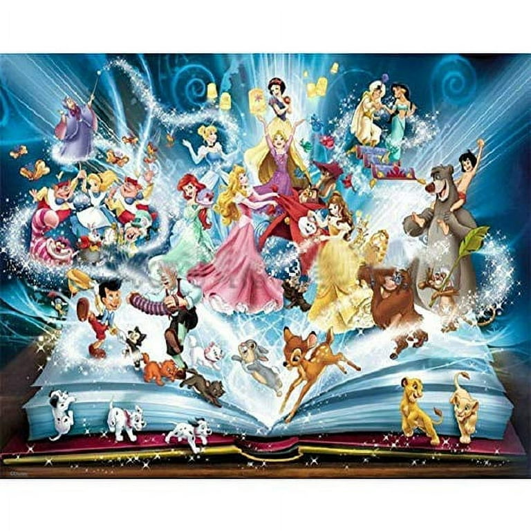 5D Diamond Painting Full Drill,Disney Princess Castle Cartoon DIY Diamond  Painting by Number Kits, Rhinestone Crystal Drawing Gift for Adults Kids