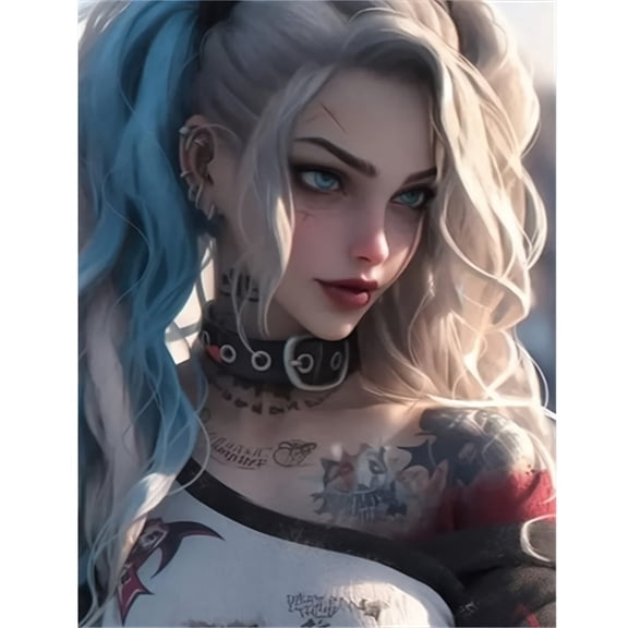 5D Diamond Painting  Harley Quinn  Joker  Diamond Painting Numbers Kits  gift  Interior decoration  Cross-stitch kit  12x16 inch