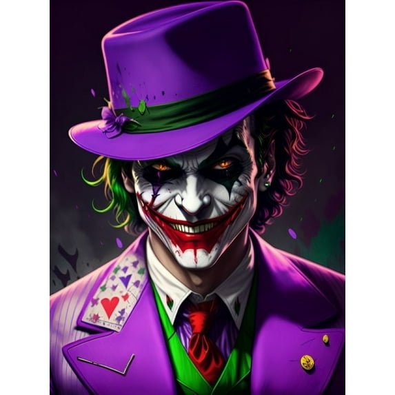 5D Diamond Painting Joker Heath Ledger DIY Diamond Painting Numbers Kits gift Interior decoration Cross-stitch kit 12x16 inch
