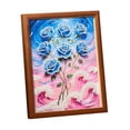 thumbnail image 1 of 5D Diamond Painting Kit for Adults Blue Rose, DIY Crystal Art with Special Shape Pearls, Home Wall Decor Gift for Beginners, Framed Wood Canvas 12x16 Inch, 1 of 6