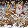 thumbnail image 1 of 5D Diamond Painting Kit Christmas Santa Claus and Reindeer Special Shaped Diy Diamond Art 11.81 X 11.81 Inches Unframed Wall Decor, 1 of 4