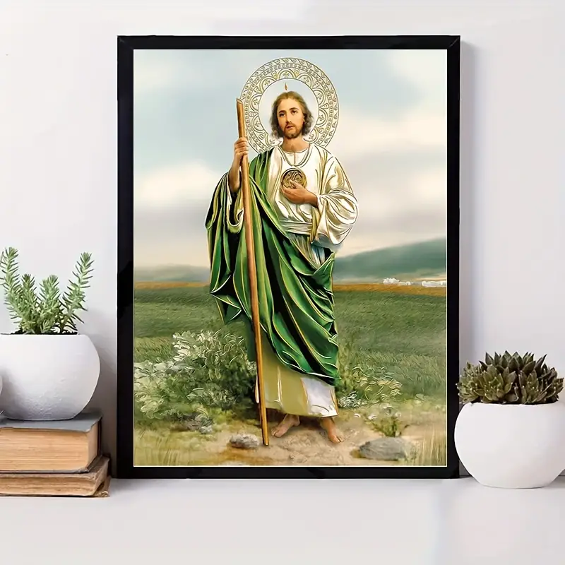 5D Diamond Painting Kit, DIY Diamond Painting With Holy Father Pattern, Diamond Painting Accessories Tools For Adults, DIY Full Rhinestone Painting, Room Home Wall Christmas Decoration DIY Gift