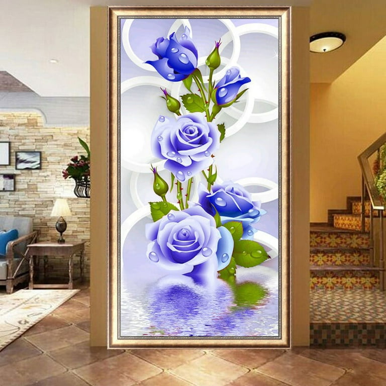 Valentine'S Day Rose Diamond Painting Kit, Diy 5d Home Wall