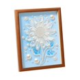 thumbnail image 1 of 5D Diamond Painting Kit for Adults Beginners, Sunflower Special Shape Pearl Rhinestone Art Craft with Wood Frame, DIY Home Wall Decor Gift, 1 of 7
