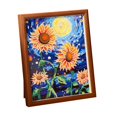 thumbnail image 1 of 5D Diamond Painting Kit for Adults Beginners, Sunflowers Under Starry Night DIY Art Craft with Special Pearls, Home Wall Decor Gift Wood Frame, 1 of 6