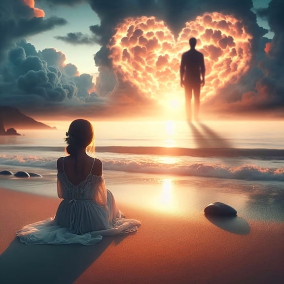 5D Diamond Painting Kits for Adults Anime Couple and Cloudy Heart Art Full Drill DIY Diamond Art for Adults Beginners Picture Art Crystal Painting for Home Wall Decor