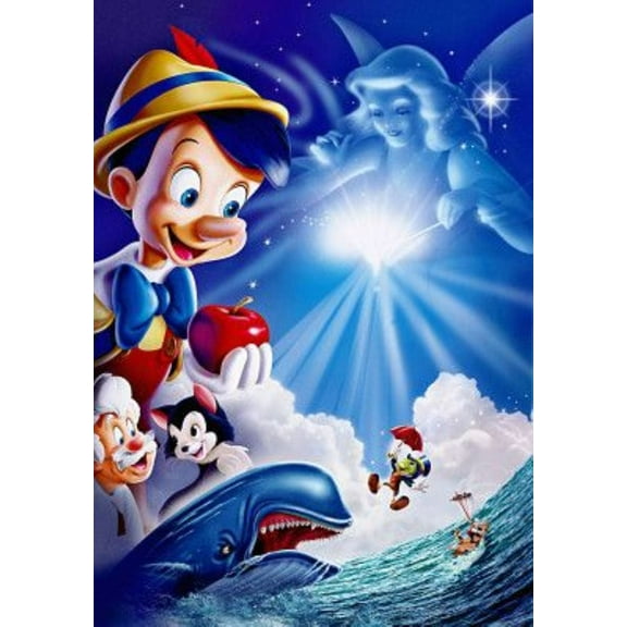 5D Diamond Painting Kits for Adults Diamond Arts Pinocchio Diamond Painting DIY Full Round Drill for Home Wall Decor and Adults Kids Holiday Gift 12x16 inch