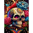 thumbnail image 1 of 5D Diamond Painting Kits for Adults - Flowers Diamond Art Kits for Adults Kids Beginner,DIY Fantasy Skull Round Full Drill Paintings with Diamonds Gem Art for Home Wall Decor Gifts, 1 of 7
