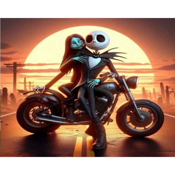 5D Diamond Painting Kits for Adults The Nightmare Before Christmas Diamond Art Paint with Diamonds DIY Painting Kit Paint by Number with Gem Art 12X 16inch