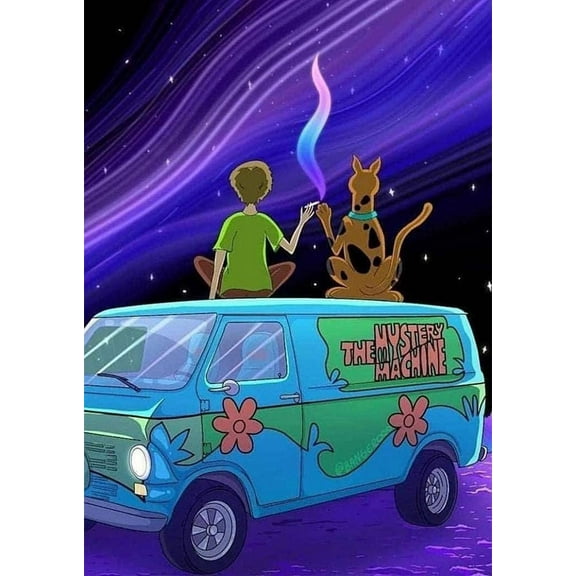 5D Diamond Painting Kits for Adults,Scooby-Doo Diamond Art with Full Tools Accessories,DIY Full Drill Diamond Dots Rhinestone Diamond Arts Kits for Home Wall Decor Gifts 12x16inch