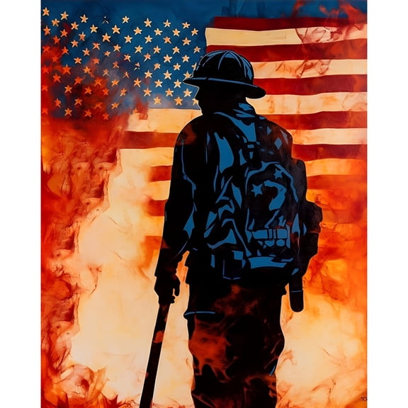 5D Diamond Painting Kits for Adults kids Beginners Paint By Diamond Set Round Full Drill Craft Diamond Art Painting Art Craft Painting Kit-American Soldier (2)