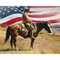 thumbnail image 1 of 5D Diamond Painting Kits for Adults kids Beginners Paint By Diamond Set  Round Full Drill Craft Diamond Art Painting Art Craft Painting Kit-American flag cowboy (2), 1 of 6