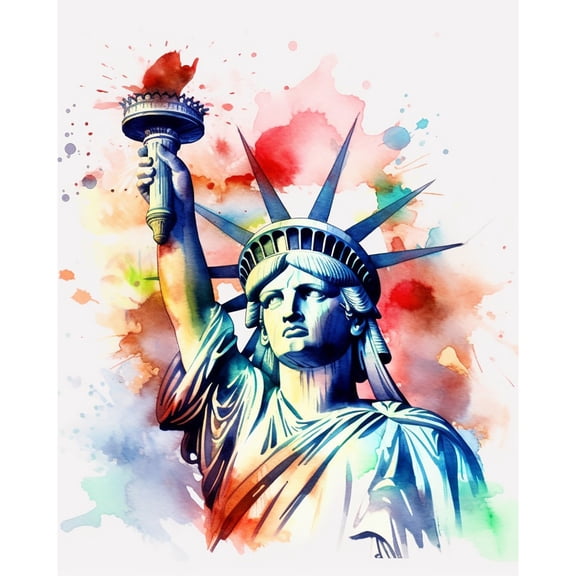 5D Diamond Painting Kits for Adults kids Beginners Paint By Diamond Set Round Full Drill Craft Diamond Art Painting Art Craft Painting Kit-American flag eagle Statue of Liberty colorful (3)