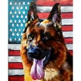 thumbnail image 1 of 5D Diamond Painting Kits for Adults kids Beginners Paint By Diamond Set  Round Full Drill Craft Diamond Art Painting Art Craft Painting Kit-Dog German shepherd American flag, 1 of 6