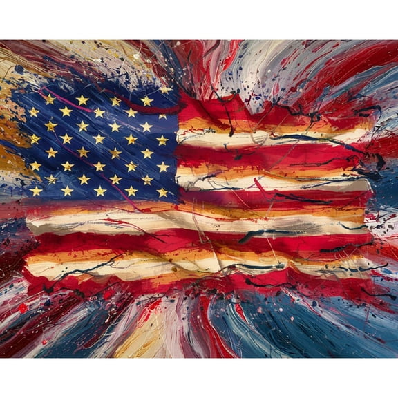 5D Diamond Painting Kits for Adults kids Beginners Paint By Diamond Set Round Full Drill Craft Diamond Art Painting Art Craft Painting Kit-Rhapsody of the Star Spangled Banner