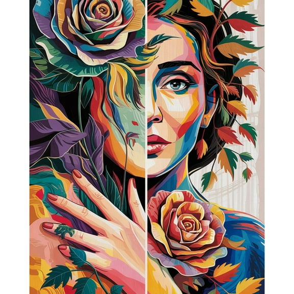 5D Diamond Painting Kits for Adults kids Beginners Paint By Diamond Set  Round Full Drill Craft Diamond Art Painting Art Craft Painting Kit-Rose and Shadow