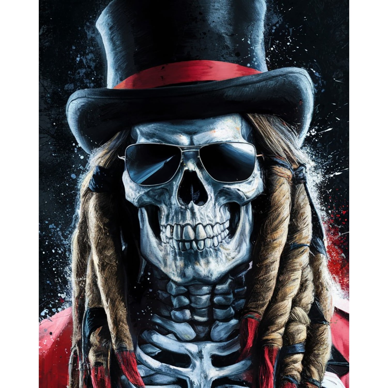 Skull Diamond Painting Kit For Adults – 5D Full Drill DIY Art, 12x16 Inch, Halloween Home Decor Craft