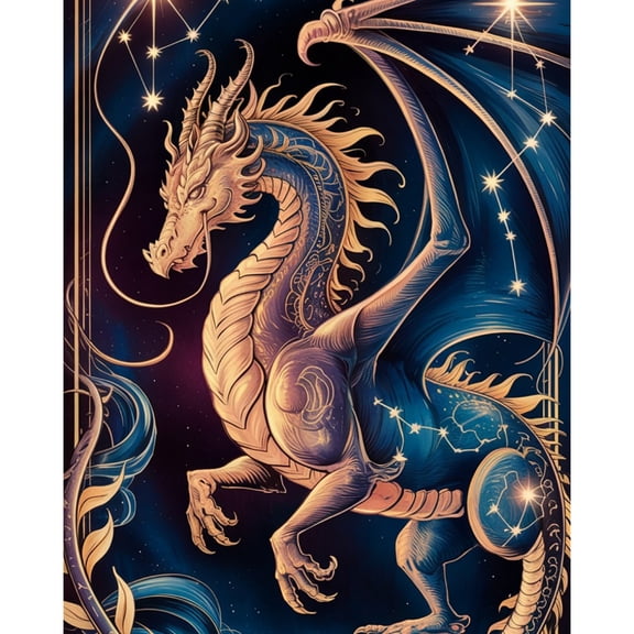 5D Diamond Painting Kits for Adults kids Beginners Paint By Diamond Set Round Full Drill Craft Diamond Art Painting Art Craft Painting Kit-Star River Dragon Shadow