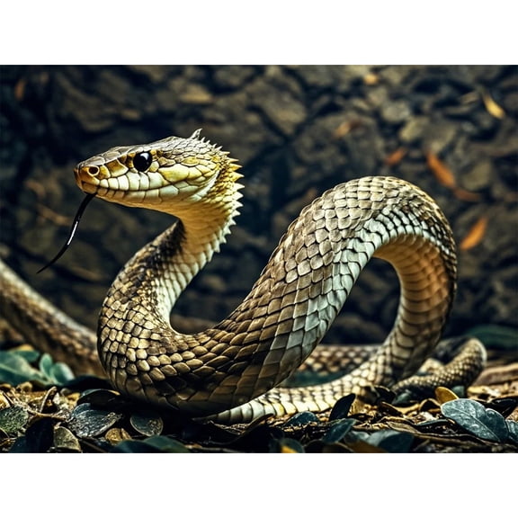 5D Diamond Painting Kits for Beginners,Animal pattern Brown snake lifelike,by Number for Beginners,DIY Full Round Diamond Gem Art Kits ,Home living room bedroom Wall Decor (12X16 Inch