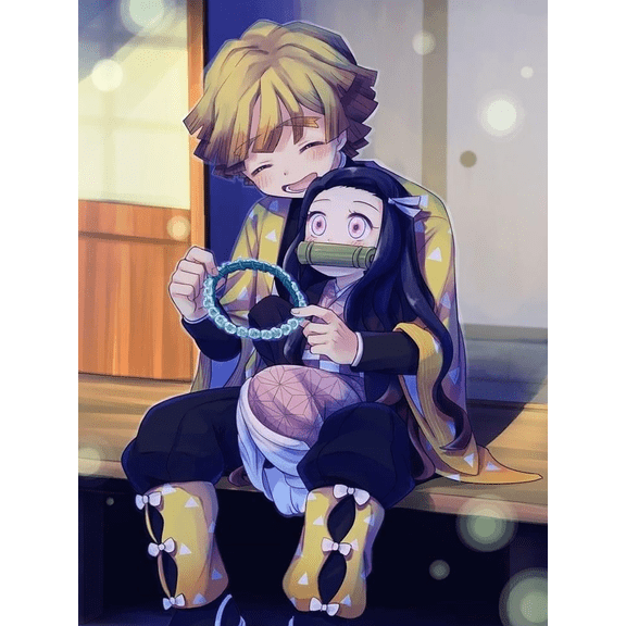 5D Diamond Painting Kits Demon Slayer Diamond Art for Adults Cross Stitch Kit for Wall Art 12 x 16 Inch