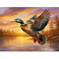 thumbnail image 1 of 5D Diamond Painting Kits Flying Mallard Wild Duck Full Drill Round Beads Diamond Art Gems Stone Cross Stitch DIY Diamond Painting by Number Kits Wall Decoration, 1 of 6