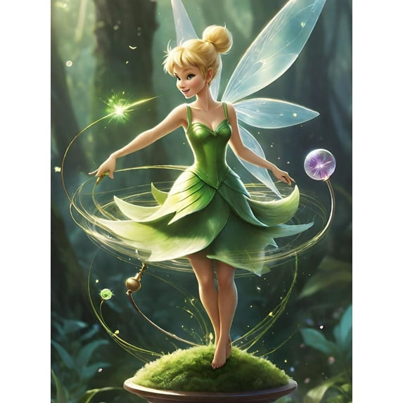5D Diamond Painting Kits Tinker Bell Diamond Art for Adults Cross Stitch Kit for Wall Art 12 x 16 Inch