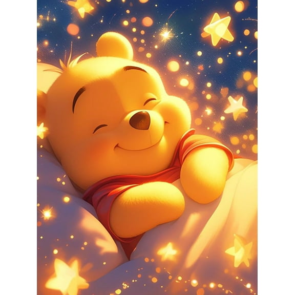 5D Diamond Painting Kits Winnie Pooh Diamond Art for Adults Cross Stitch Kit for Wall Art 12 x 16 Inch