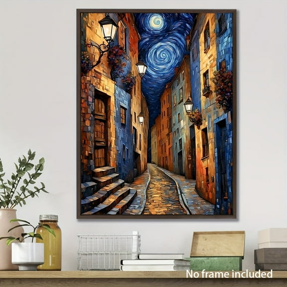 5D Diamond Painting Kits for Adults Starry Night By Van Gogh DIY Diamond Art for Adults Beginners Picture Art Crystal Painting for Home Wall Decor