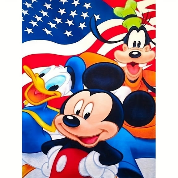 5D Diamond Painting    Mickey  Donald Duck  Bruto  Diamond Painting Numbers Kits    gift    Interior decoration    Cross-stitch kit    12x16 inch
