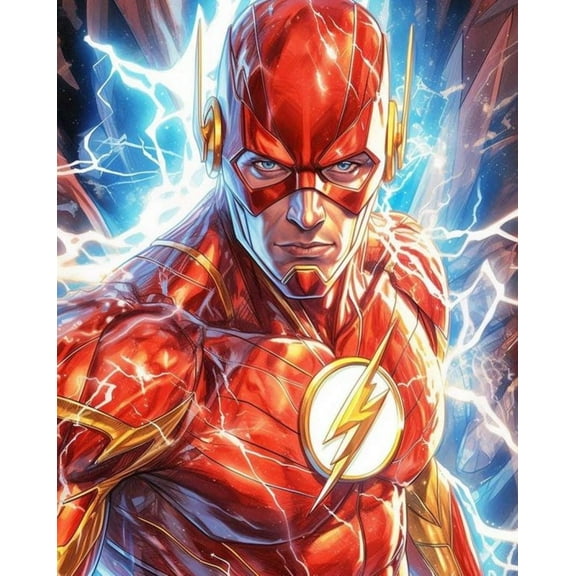 5D Diamond Painting The Flash DC Diamond Painting Numbers Kits gift Interior decoration Cross-stitch kit 12x16 inch