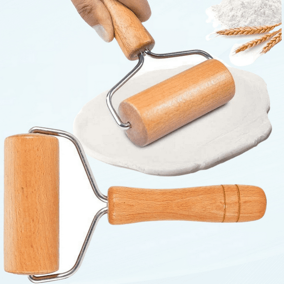 5D Diamond Painting Tools Wooden Roller, 2 in 1 Design Wooden Roller for Diamond Painting Rhinestone Embroidery, Craft Clay, Ceramic,Pottery Clay (#2)