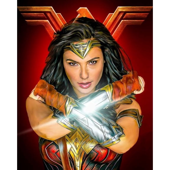 5D Diamond Painting  Wonder Woman  superhero  Diamond Painting Numbers Kits  gift  Interior decoration  Cross-stitch kit  12x16 inch