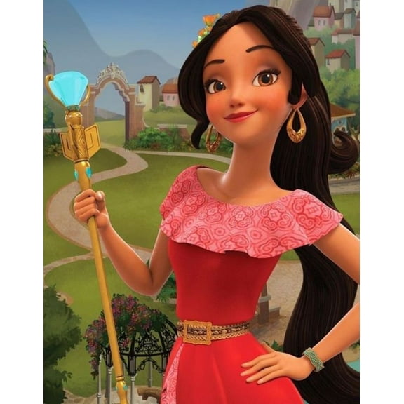 5D Elena of Avalor Diamond Painting by Numbers Kits 16"X12" DIY Paintings Crystal Rhinestone Diamond Embroidery Full Drill Cross Stitch Kit Arts Craft for Decor