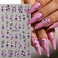 thumbnail image 1 of 5D Embossed Nail Art Stickers, 3D Floral Self-Adhesive Nail Decals, DIY Spring Nail Decoration for Women, 1 of 9