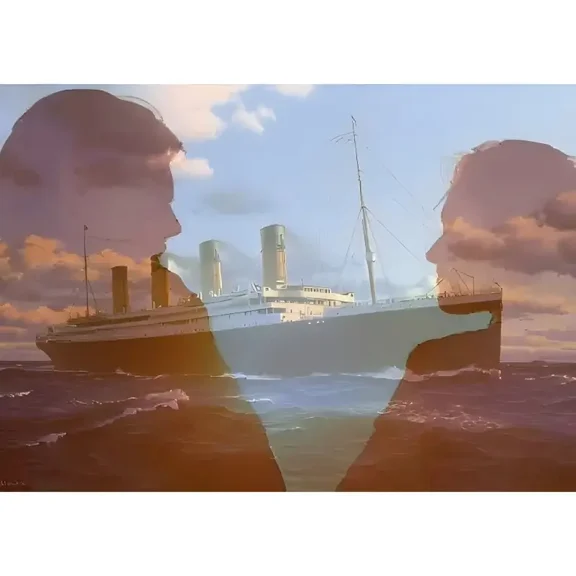 5D Embroidery Titanic Diamond Art Painting - Full Round Rhinestone Mosaic Home Decor