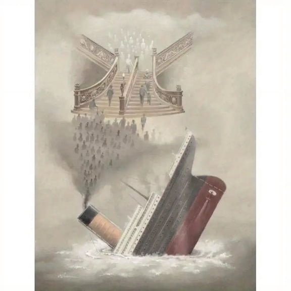 5D Embroidery Titanic Diamond Art Painting - Full Round Rhinestone Mosaic Home Decor