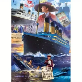 5D Embroidery Titanic Diamond Art Painting - Full Round Rhinestone Mosaic Home Decor