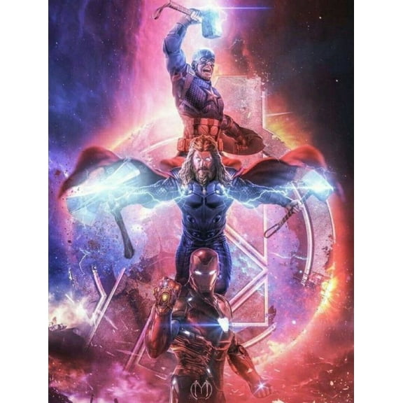 5D Full Drill Diamond Painting Kit Captain America DIY Diamond Painting by Number Kits Cross Stitch Rhinestone Embroidery Picture Arts Craft for Home Decor 12x16 Inch