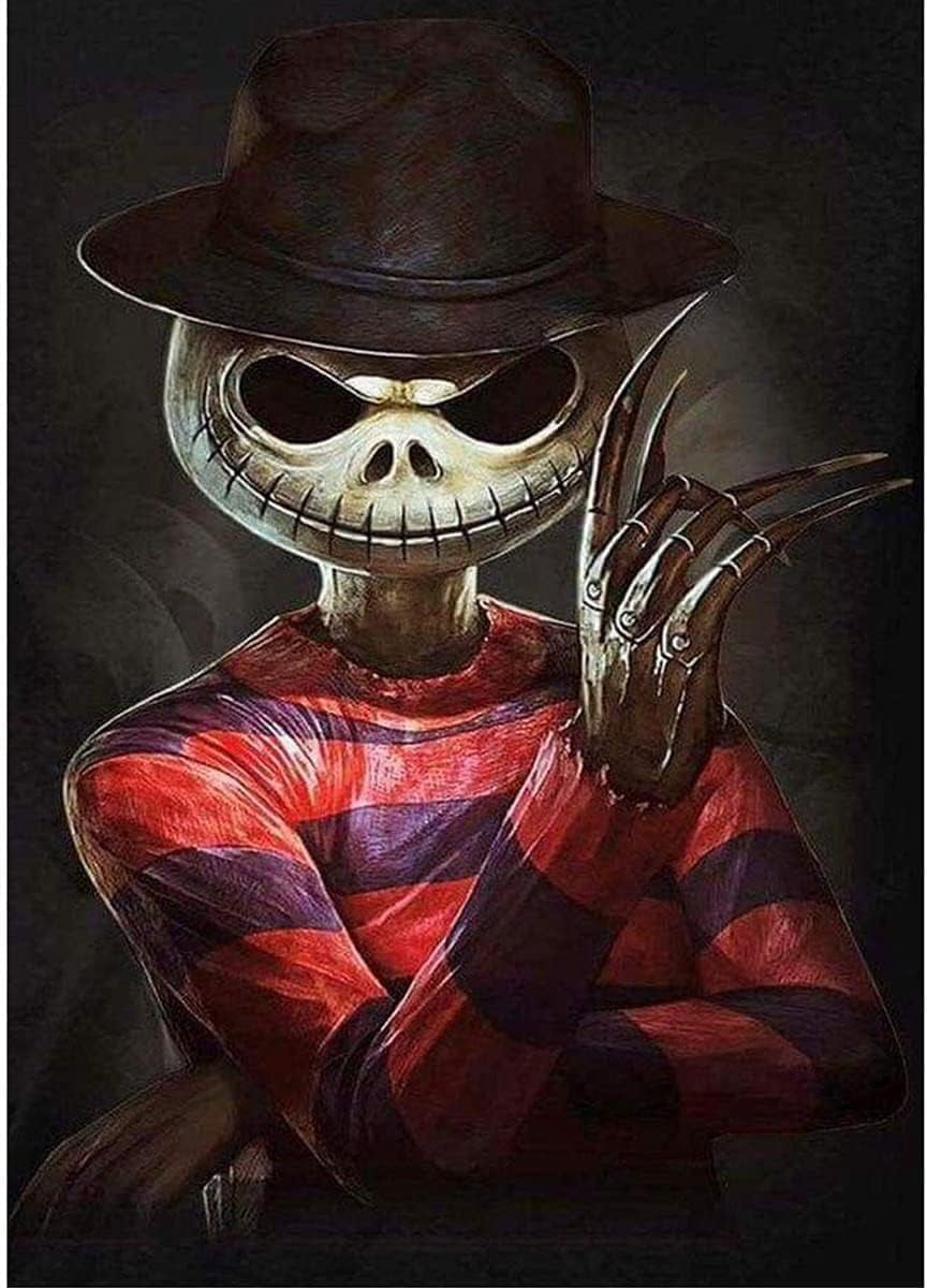 Halloween Diamond Painting Kit - 5D Round Drill DIY Art For Adults 11.8x15.7 Inch