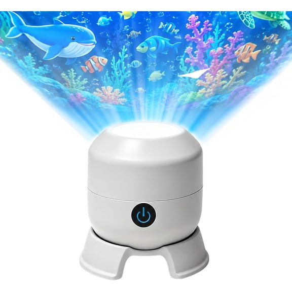 5D Holographic Night Light Projector, HD Smart Dynamic Ocean Wave Starry Ceiling Projector Lamp