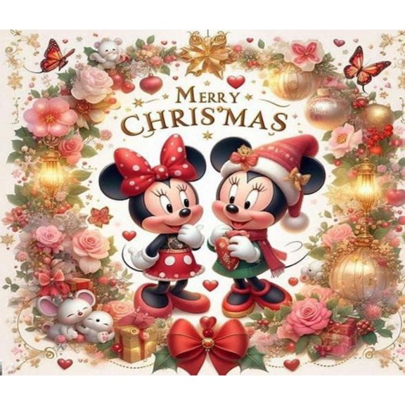 5D Mickey and Minnie Diamond Painting, Diamond Painting Moon Kits for AdultsDIY Full Drill Crystal Rhinestone Arts and Crafts, Gem Art Paints with Diamond Home Wall Decor 12x16inch