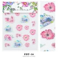 5D Nail Stickers, Embossed Floral Nail Art Transfer Stickers, Foil