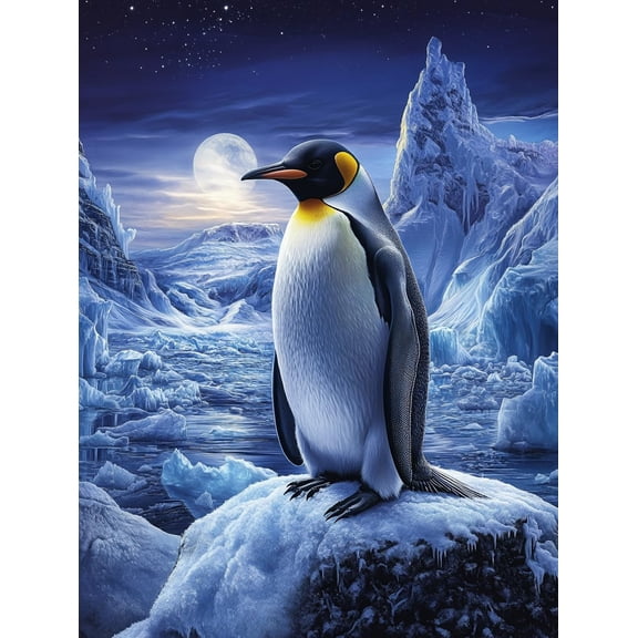 5D Penguin Diamond Art 12x16 Inch Full Drill Diamond Painting Kits for Adults & Beginners - DIY Art Crafts for Relaxation and Home Wall Decor 1