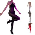 thumbnail image 1 of 5D Shiny Latex Bodysuit for Women Sheer Neck Jumpsuit with Shaping Fit And Alluring Design G Tights, 1 of 4
