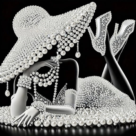 5D Special Shaped Diamond Art Kit for Adults & Beginners, Crystal Rhinestone Painting with Pearls, DIY Wall Decor & Personalized Gift, 11.8x11.8 Inch