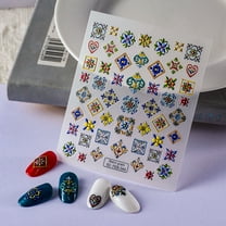 5D Three-dimensional Painted Ethnic Style Nail Sticker