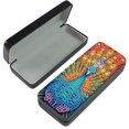 thumbnail image 1 of 5D diamond art painting kit eyeglasses case, DIY blooming beautiful peacock eyeglasses storage box, leather handmade diamond art eyeglasses case, art craft gift, 1 of 7