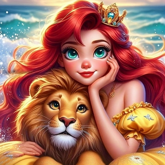 5D full round diamond painting kit, acrylic mermaid mosaic wall art, DIY craft for adults, paint-by-number aquatic decor, spring graduation handmade gift
