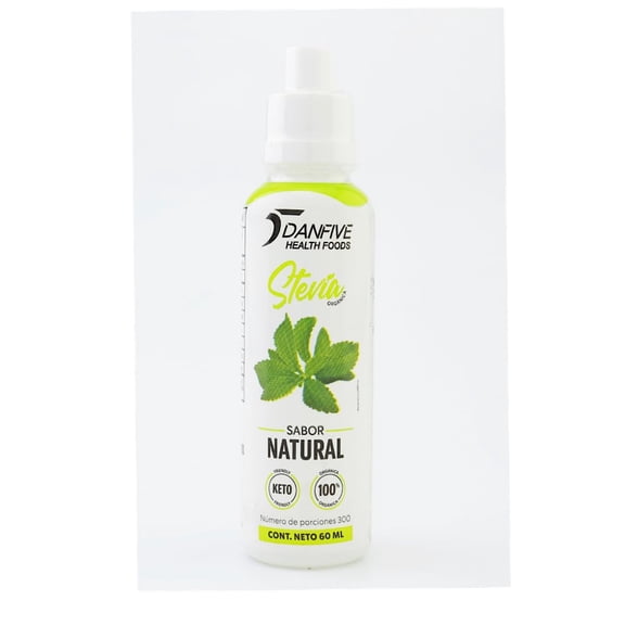 5DANFIVE Organic Liquid Stevia Sweetener, Zero Calories, Zero Sugar, and Zero Carbs without the bitter aftertaste (60ml)